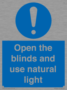 Open the blinds and use natural light